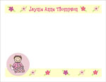 Pen At Hand Stick Figures Stationery - Baby Blanket - Girl