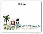 Pen At Hand Stick Figures Flat Cards - Wed Destination