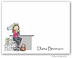 Pen At Hand Stick Figures Flat Cards - Wed Shower - Cocktails