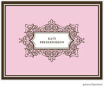 Stationery/Thank You Notes by PicMe Prints - Antique Frame Baby Pink (Folded)