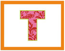 Picture Perfect Note Cards - Initial T (21455NC)