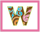 Picture Perfect Note Cards - Initial W (21456NC)