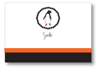 Polka Dot Pear Design - Notecards (Penguin March) (1261a)