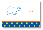 Polka Dot Pear Design - Notecards (Peter the Polar Bear) (1263a)