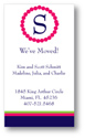 Polka Dot Pear Design - Contact Cards (Pink Monogram Dots) (1264b)