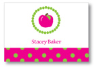 Polka Dot Pear Design - Notecards (Pink Apple) (1277a)