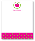 Polka Dot Pear Design - Correspondence Cards (Pink Apple) (1277e)