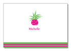 Polka Dot Pear Design - Notecards (Pink Pineapple) (1225a)