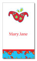 Polka Dot Pear Design - Contact Cards (Paisly Flower) (1226b)