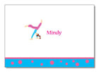 Polka Dot Pear Design - Notecards (Gymnast) (1228a)