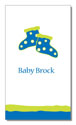 Polka Dot Pear Design - Contact Cards (Baby Shoes in Blue) (1234b)