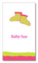 Polka Dot Pear Design - Contact Cards (Baby Shoes in Pink) (1235b)