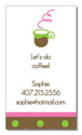 Polka Dot Pear Design - Contact Cards (Let's Do Coffee) (1237b)