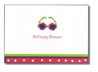 Polka Dot Pear Design - Notecards (Sunglasses) (1244a)