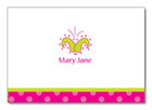 Polka Dot Pear Design - Notecards (Flower Dots) (1245a)