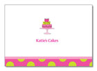 Polka Dot Pear Design - Notecards (Patty Cakes) (1249a)