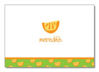 Polka Dot Pear Design - Notecards (Oranges) (1254a)