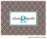 Note Cards/Stationery by Prints Charming - Turquoise Linking Pattern