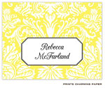 Note Cards/Stationery by Prints Charming - Yellow Damask