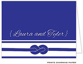 Note Cards/Stationery by Prints Charming - Navy Blue Knot Note (Folded)