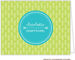 Note Cards/Stationery by Prints Charming - Lime Arrows (Folded)