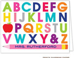 Note Cards/Stationery by Prints Charming - Alphabet Teacher Note (Folded)