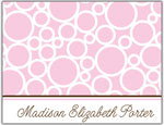 Prints Charming Folded Note Cards - Pink Bubble (N9003)