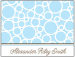 Prints Charming Folded Note Cards - Blue Bubble (N9004)