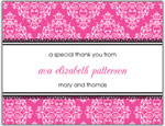 Prints Charming Folded Note Cards - Pink Floral Band (N90101)