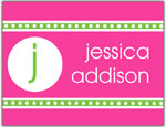 Prints Charming Folded Note Cards - Pink Circle (N9016)
