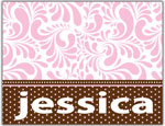 Prints Charming Folded Note Cards - Floral Name (N9018)