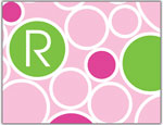 Prints Charming Folded Note Cards - Big Pink Bubble (N9031)
