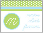 Prints Charming Folded Note Cards - Blue Polka Dot (N9044)