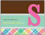 Prints Charming Folded Note Cards - Easter Plaid (N9050)
