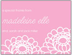 Prints Charming Folded Note Cards - Pink Flower (N9063)