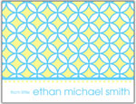 Prints Charming Folded Note Cards - Blue/Yellow Circle (N9080)