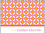 Prints Charming Folded Note Cards - Pink/Orange Circle (N9081)