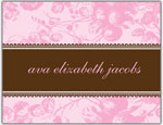Prints Charming Folded Note Cards - Pink Tonal (N9083)