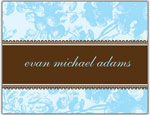 Prints Charming Folded Note Cards - Blue Tonal (N9084)