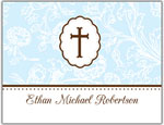 Prints Charming Folded Note Cards - Blue Cross (N9089)