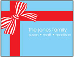 Prints Charming Folded Note Cards - Blue Christmas Box (N9132)
