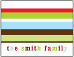 Prints Charming Folded Note Cards - Large Stripe (N9134)