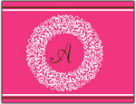 Prints Charming Folded Note Cards - Pink Wreath (N9138)