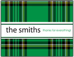 Prints Charming Folded Note Cards - Green Plaid (N9142)