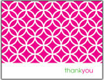 Prints Charming Folded Note Cards - Pink/Green Woof (N9146)