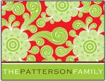 Prints Charming Folded Note Cards - Red Fun Floral (N9148)
