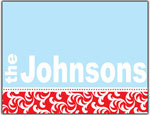 Prints Charming Folded Note Cards - Red Name Band (N9154)