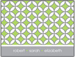 Prints Charming Folded Note Cards - Green Modern Chain (N9156)