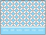 Prints Charming Folded Note Cards - Blue Modern Chain (N9157)
