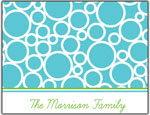 Prints Charming Folded Note Cards - Blue Bubble (N9168)